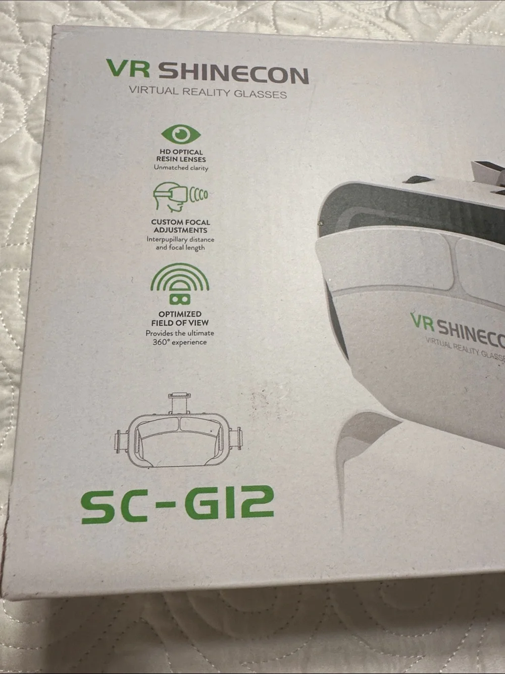 SC-G12 White VR Headset - Virtual Reality Glasses